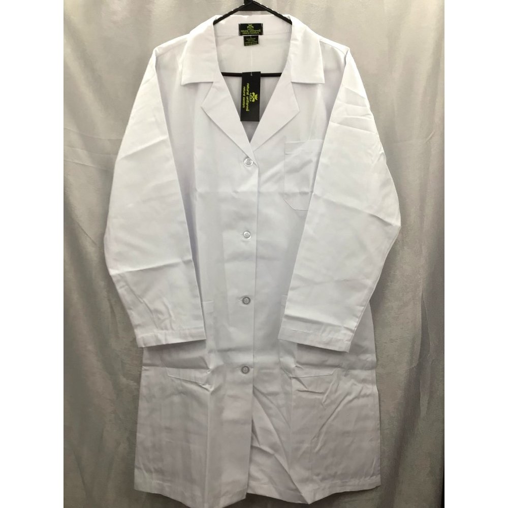 Natural Uniforms Unisex 40 In. Lab Coat Long Sleeve Large NWT